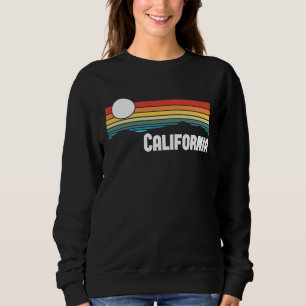 California Vintage Sunset 80s Retro Summer State U Sweatshirt
