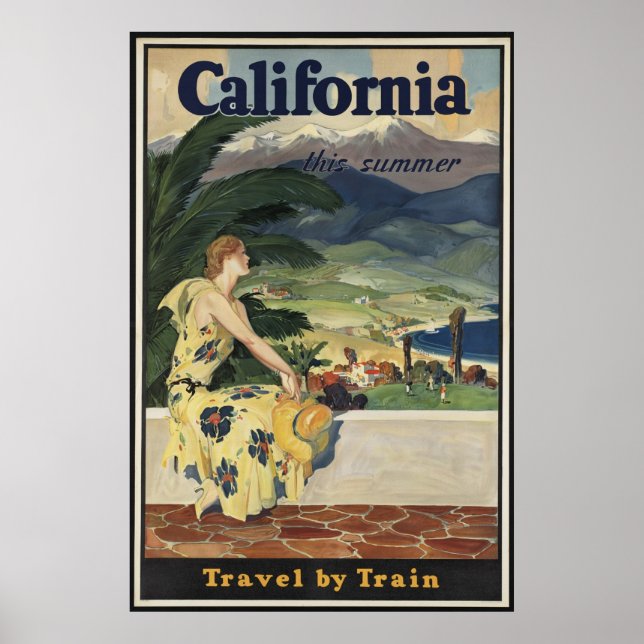 California Vintage Travel Poster Ad Retro Prints (Front)