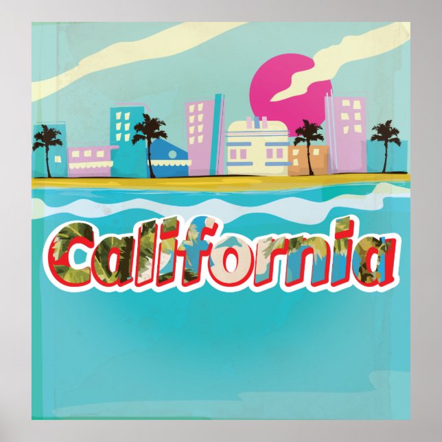California Vintage vacation Poster (Front)