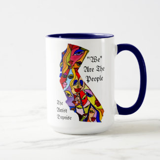 California - We Are The People - Colourful Faces Mug