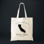 California Wedding Welcome Bag for Hotel Guests<br><div class="desc">Wedding weekend welcome gift bag for out of town guests to your wedding,  featuring image of California.  Fill tote with your favourite goodies.</div>