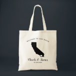 California Wedding Welcome Bag for Hotel Guests<br><div class="desc">Wedding weekend welcome gift bag for out of town guests to your wedding,  featuring image of California.  Fill tote with your favourite goodies.</div>