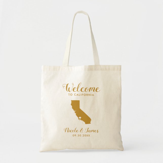 California Wedding Welcome Bag for Hotel Guests (Front)