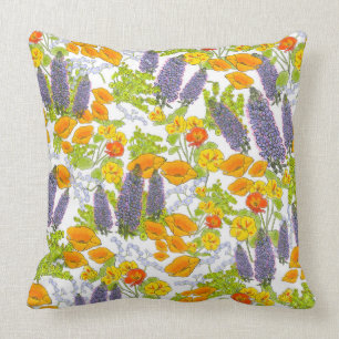 California Wildflowers Pillow