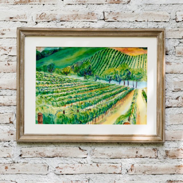 California Winery Vineyard Poster Art Print (Creator Uploaded)