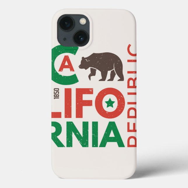 California With Grizzly Bear Logo Case-Mate iPhone Case (Back)