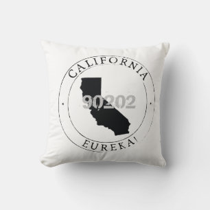 California Zip Code Pillow