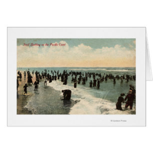 CaliforniaCrowds Swimming on the Pacific Coast