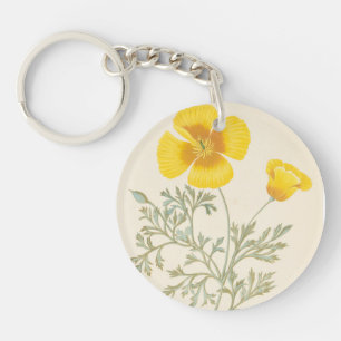 Californian Eschscholtzia Key Ring