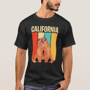 Californian Summer Sunglasses Bear Retro Californi T-Shirt