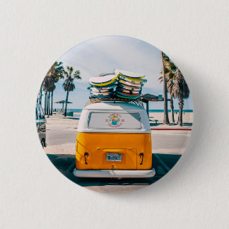 Californian Yellow Campervan 6 Cm Round Badge
