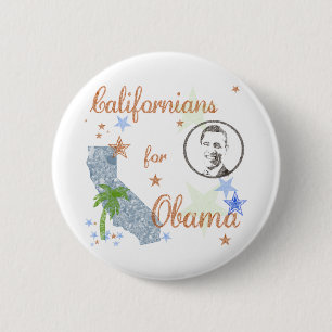 Californians for Obama Button Democrats '08