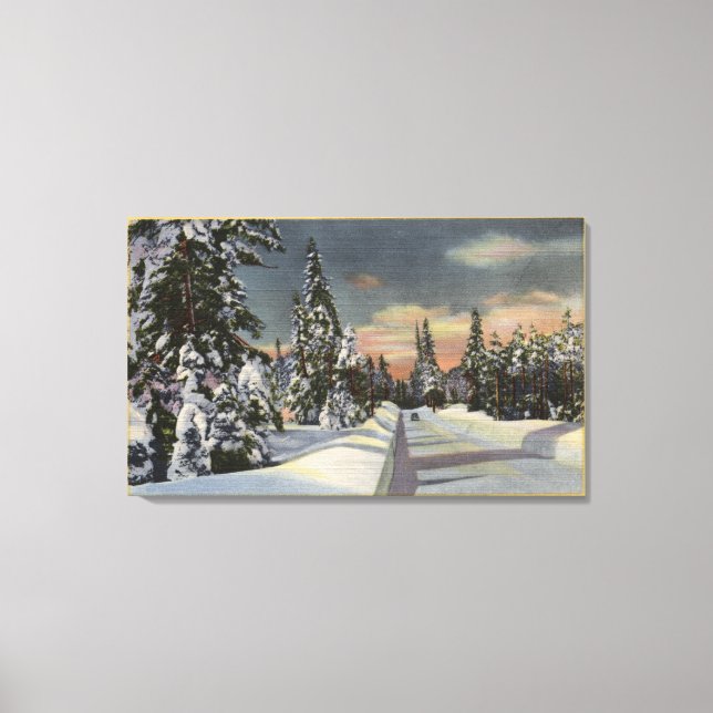 CaliforniaRim o' the World Highway in Winter Canvas Print (Front)