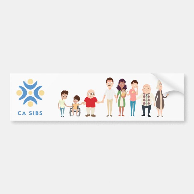 CaliforniaSibs bumper sticker (Front)