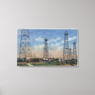 CaliforniaView of Oil Wells Canvas Print