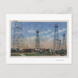 CaliforniaView of Oil Wells Postcard