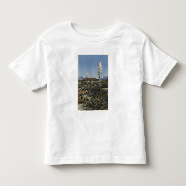 CaliforniaYucca Cacti in Bloom in Desert Toddler T-Shirt (Front)