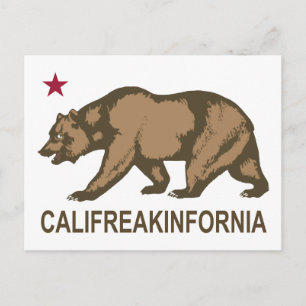 Califreakinfornia Postcard