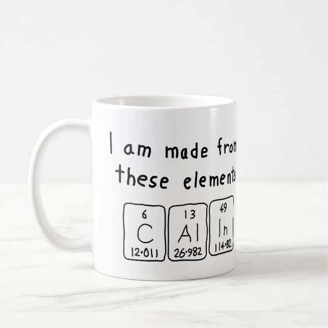 Calin periodic table name mug (Left)