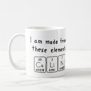 Calin periodic table name mug