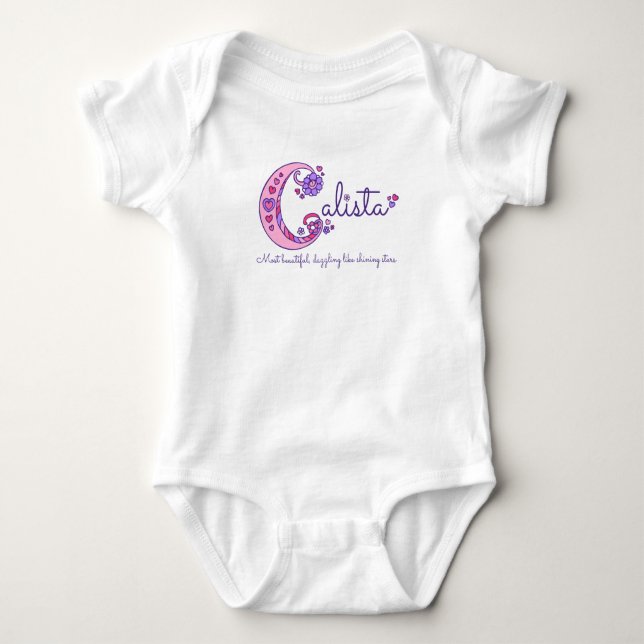 Calista girls name & meaning C monogram shirt (Front)