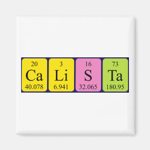 Calista periodic table name magnet