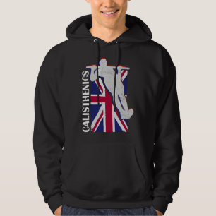 Calisthenics Athlete UK Flag Fitness Gym Street Wo Hoodie