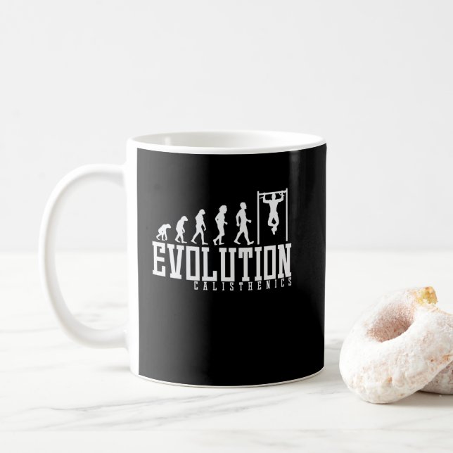Calisthenics Evolution Coffee Mug (With Donut)