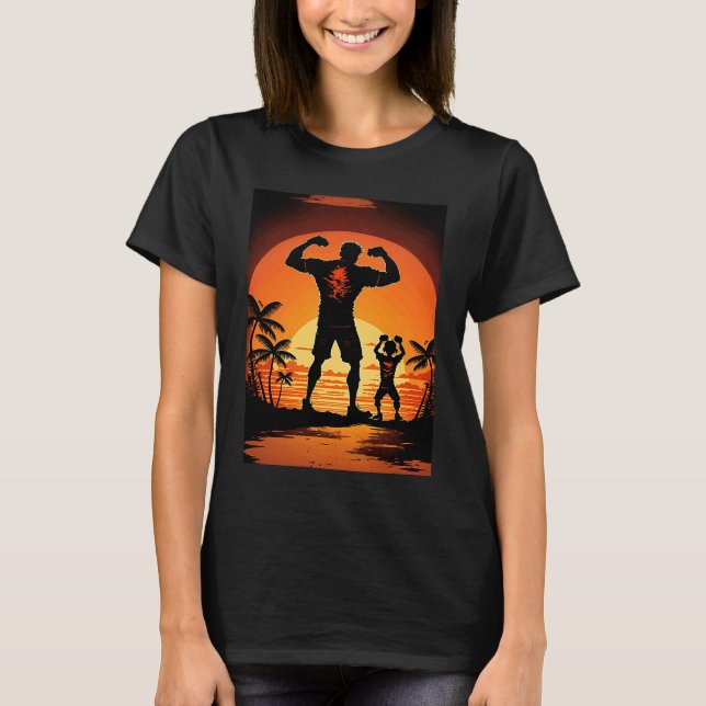 Calisthenics Exercise Enthusiasts Father And Son D T-Shirt (Front)