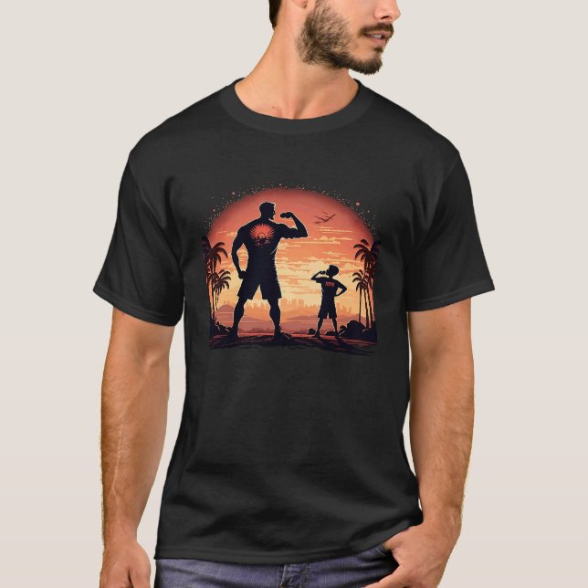 Calisthenics Exercise Enthusiasts Father And Son D T-Shirt (Front)
