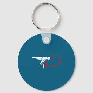 Calisthenics Planche Heartbeat Gymnast Fitness Hum Key Ring