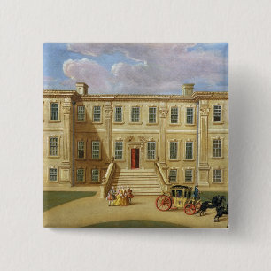 Calke Hall, Derbyshire, the Seat of Sir Henry Harp 15 Cm Square Badge