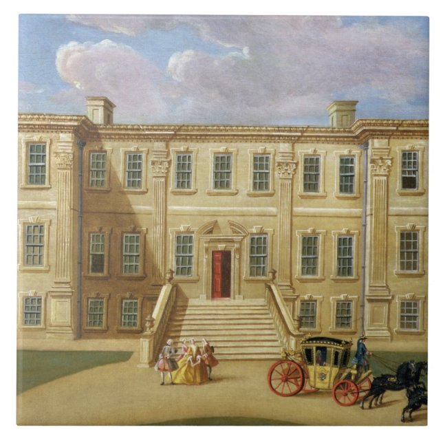 Calke Hall, Derbyshire, the Seat of Sir Henry Harp Tile (Front)