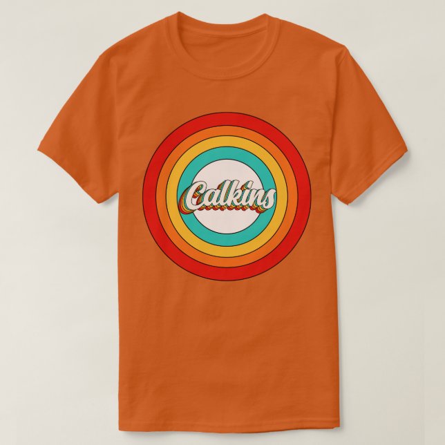 Calkins Name Shirt Vintage Calkins Circle (Design Front)