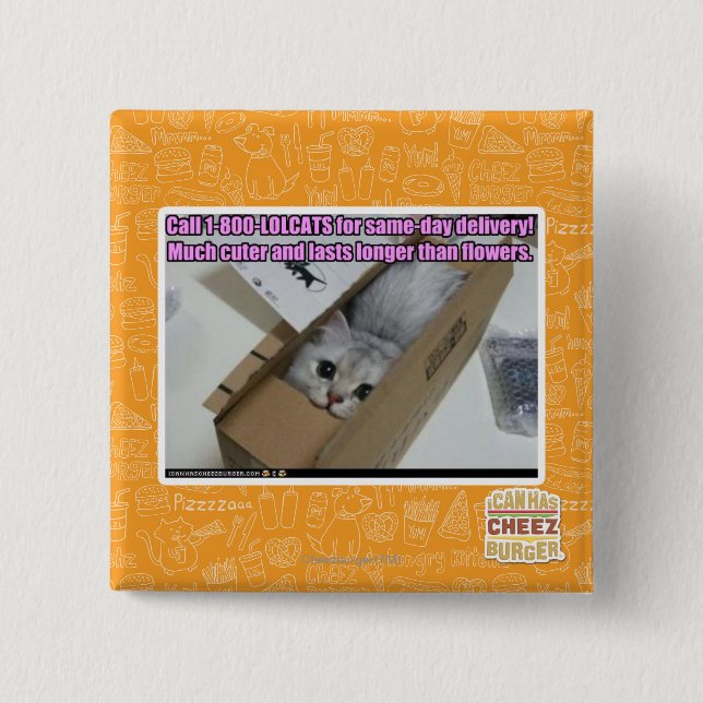 Call 1-800-LOLCATS 15 Cm Square Badge (Front)