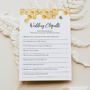 CALL Bee Wedding Etiquette 911 Bridal Shower Game Invitation