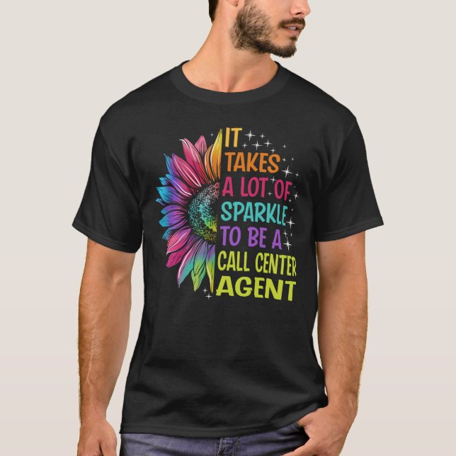 Call Centre Agent Sparkle T-Shirt (Front)