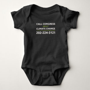 Call Congress About Climate Change Baby One Piece Bodysuit
