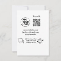 Call customer care text whatsapp Q R code business