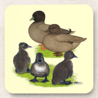 Call Duck Khaki Family Coaster