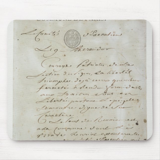 Call from Maximilien de Robespierre Mouse Pad (Front)