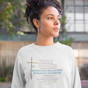 CALL HER BLESSED Mum Wife Proverbs 31 Scripture Sweatshirt