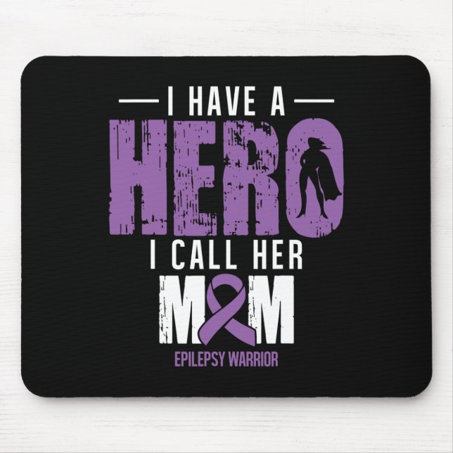 Call Her Mum- Epilepsy Awareness Gifts Support Rib Mouse Pad (Front)