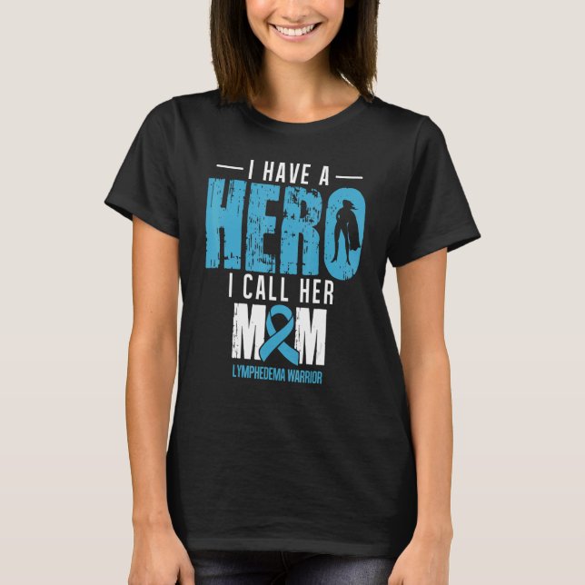 Call Her Mum Lymphedema Awareness Supporter Ribbon T-Shirt (Front)