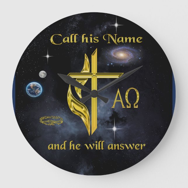 Call his name large clock (Front)