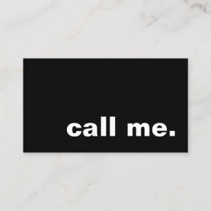 call me. business card