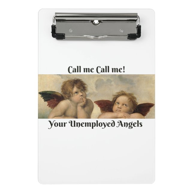 Call me Call me! white mini clipboard (Front)