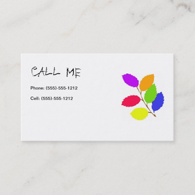 Call Me Card (Front)