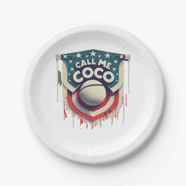 Call Me Coco Call Me Champion Paper Plate (Front)