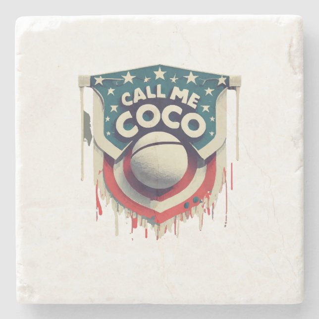 Call Me Coco Call Me Champion Stone Coaster (Front)